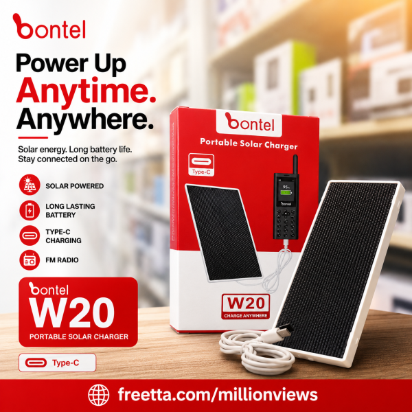 BONTEL 3 SIM  SOLAR CHARGING PHONE